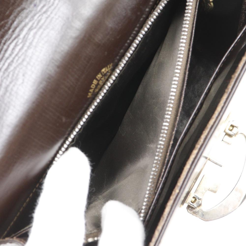 GUCCI Old Gucci Shoulder Bag vintage Brown Calfskin Women Used