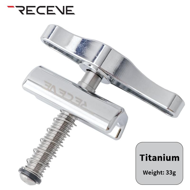 RECEVE Folding Bike C Buckle Knob Hinge Clamp Bicycle Titanium Alloy Handle Hinge Clamp Kit Folding Buckle Fixed For Brompton