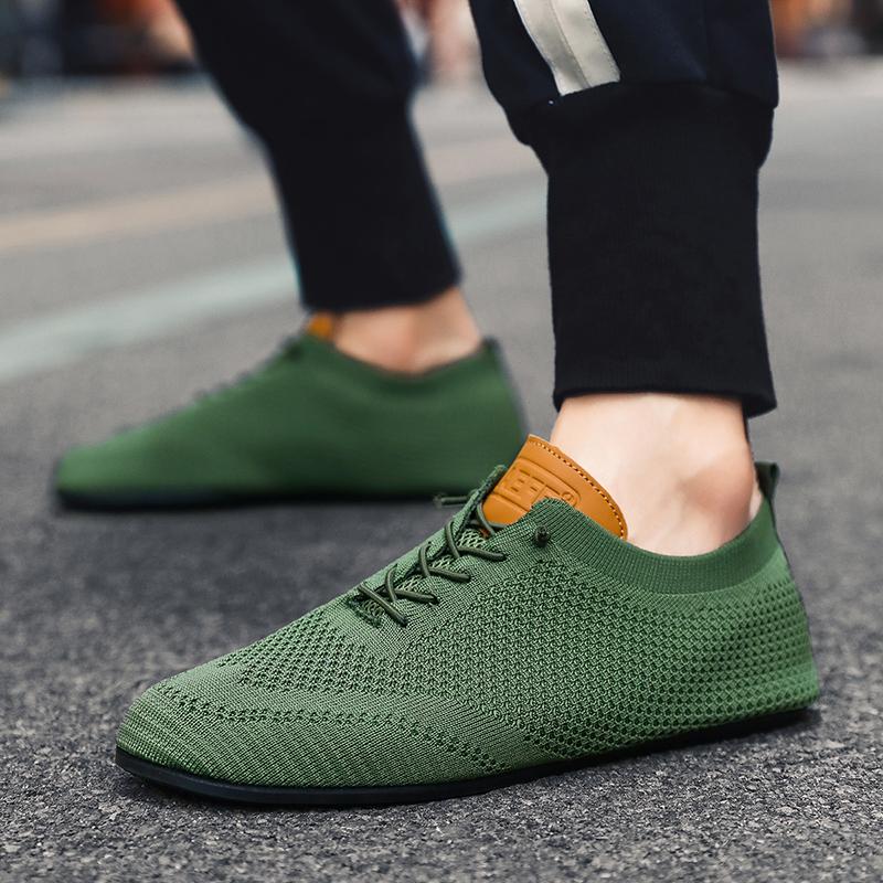 YRZL Mesh Loafers Men Driving Moccasins Thin Bottom Flats Walking Shoes Breathable Non Slip Casual Loafers Summer Mens Shoes