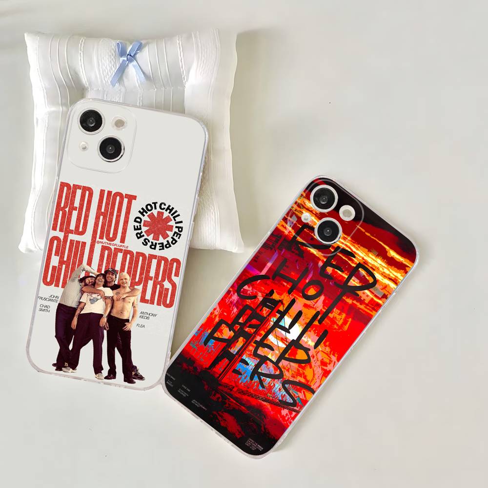 Popular Rock Band Red Hot Chili Peppers Transparent Phone Case for iPhone 17 Air 16 Pro Max 15 14 13 12 11Plus Shockproof Cover