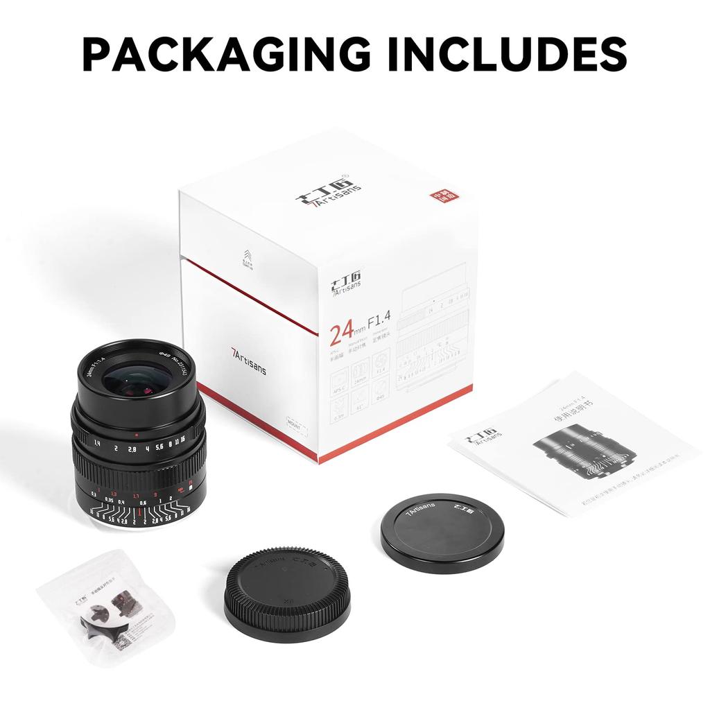 7artisans 24mm Manual Prime Large Compatible with Nikon Mirrorless and Z6 II F1.4 APS-C Lens, Aperture, Z-Mount Cameras, Z50, Z6, Z7,