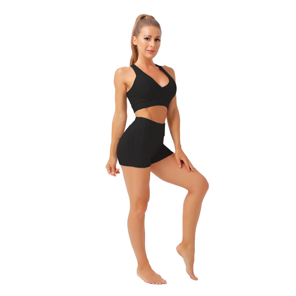2 Piece Seamless Yoga Set Workout Clothes Fitness Sportswear Gym Set Sport Set Women Sports Bras Yoga Shorts Women Gym Clothing