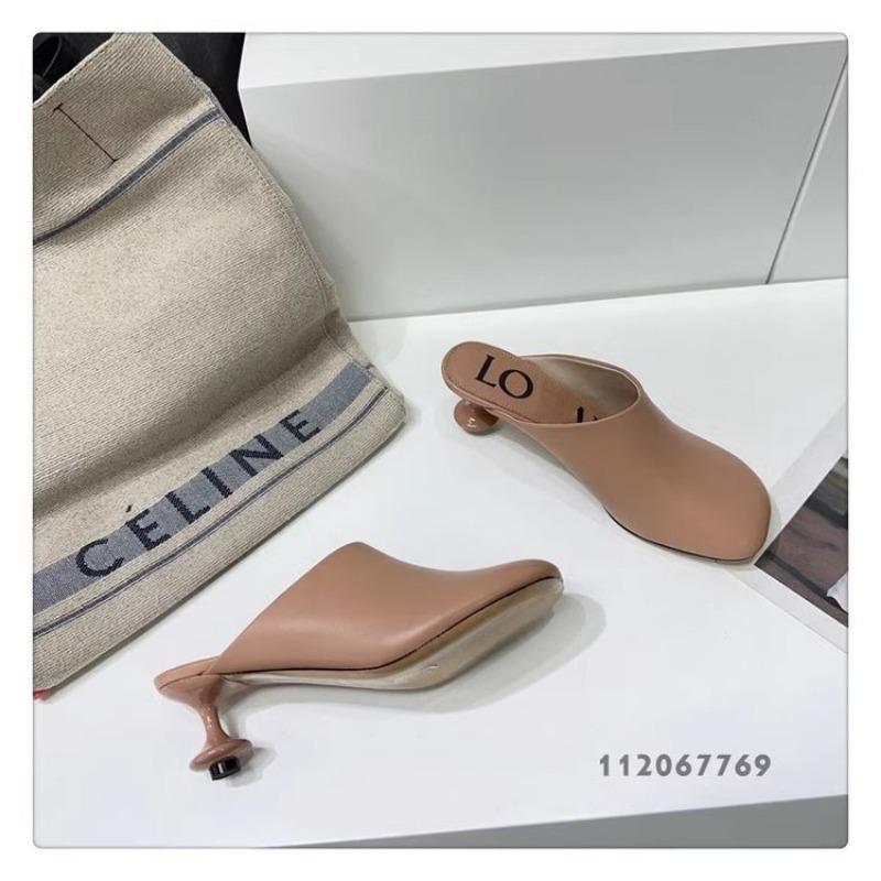 Square Toe Elegant Women Slippers Fad Mid Heels Leather Sandals Mule Shoes 2025 New Trend Spring Designer Dress Femme Chaussures