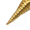 Titanium-Plated Spiral Groove Step Drill Bit Set (4-32mm, 4-20mm, 4-12mm) - Hex Shank Hole Expander
