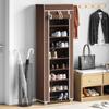 Shoe Cabinet Shoe Shelf 8 Tier 57 X 29 X 162 Cm Brown
