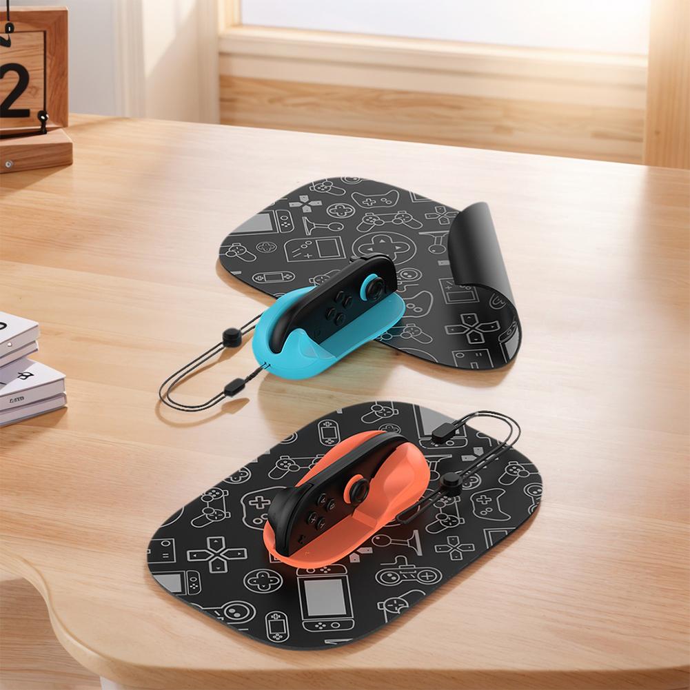 Left + Right Controller Mouse Bracket with Mouse Pad Gaming Controller Mouse Stand Ergonomic Mouse Grip for Switch 2 Accessories