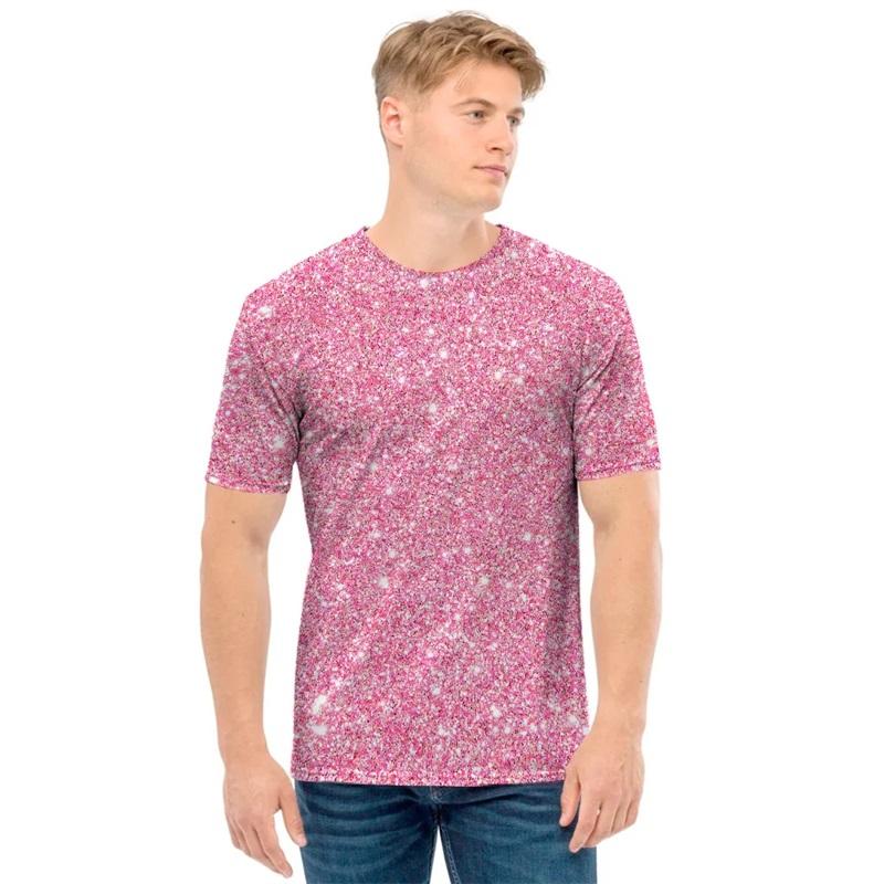 ETST 007 Heren T-shirt met Korte Mouw Casual 3D Print Glitter Grafisch T-shirt Voor Mannen Vrouwen O-Hals Plus Size Nieuw Binnen Tops & T-shirts Streetwear 6XL