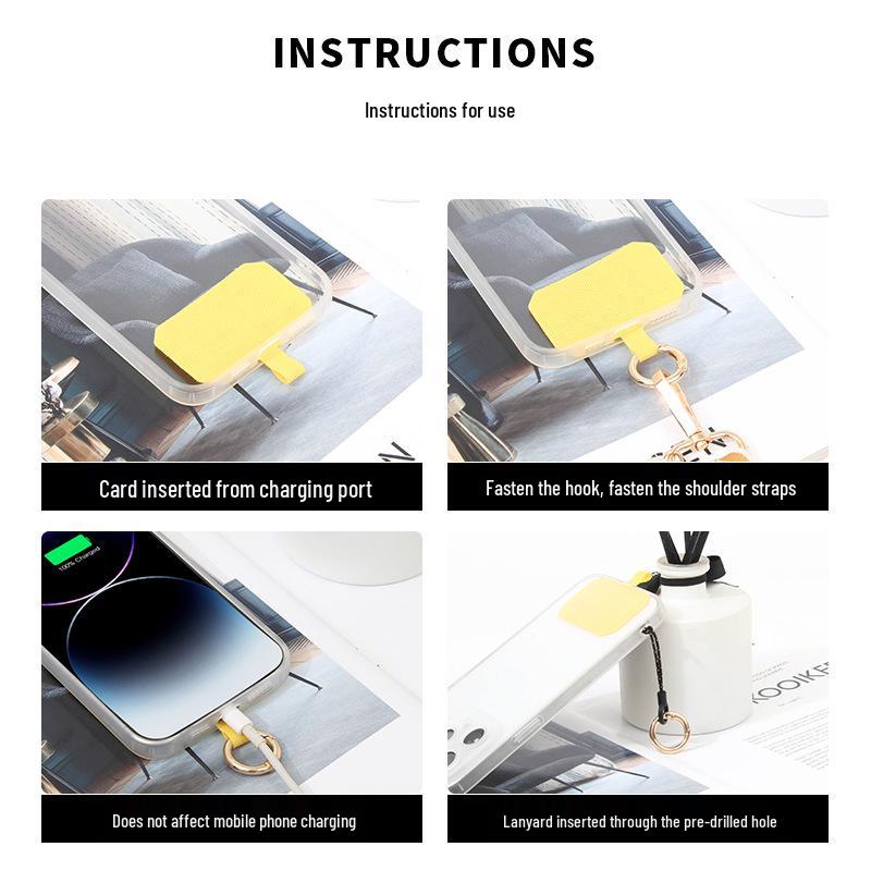 Besticktes Weinblatt Handy-Lanyard: Verstellbarer Crossbody-Gurt mit Perlenanhänger für Hals und Schulter