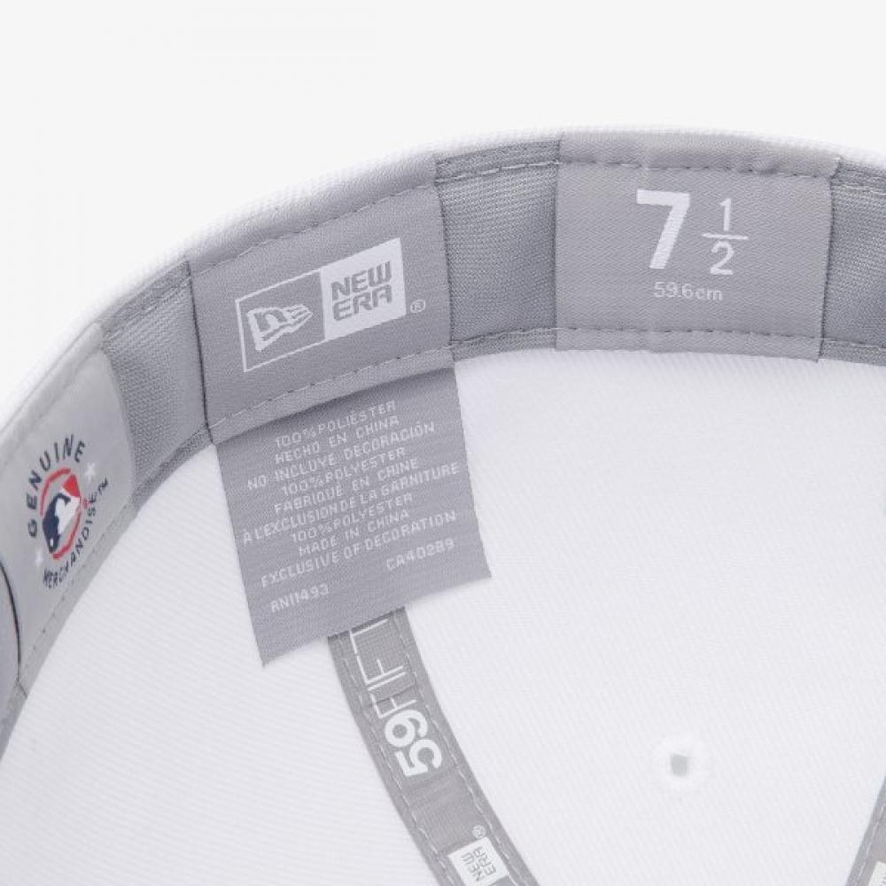 New Era Mlb La Dodgers Podstawowa czapka Fitted Optic White 15131700