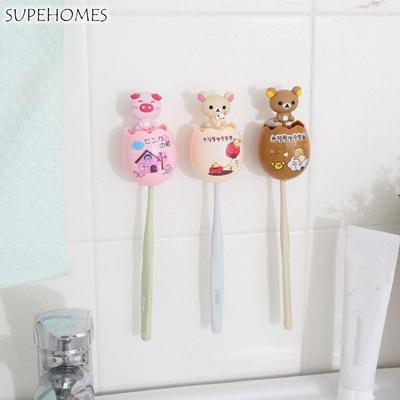 Plastic Animal Egg-shaped Toothbrush Holder Double Suction Cup Anti-bacterial Animal Children Toothbrush Holder Cartoon