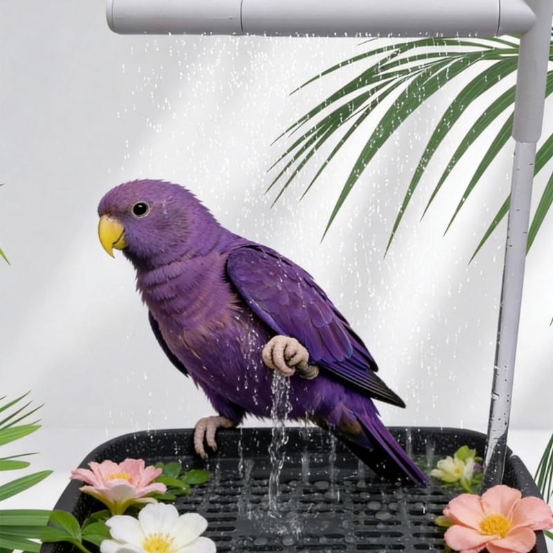 Automatischer Vogelbrunnen Vogeldusche Umwälzbrunnen für kleine Heimvögel Badewannenbrunnen Heimvogelbadewanne