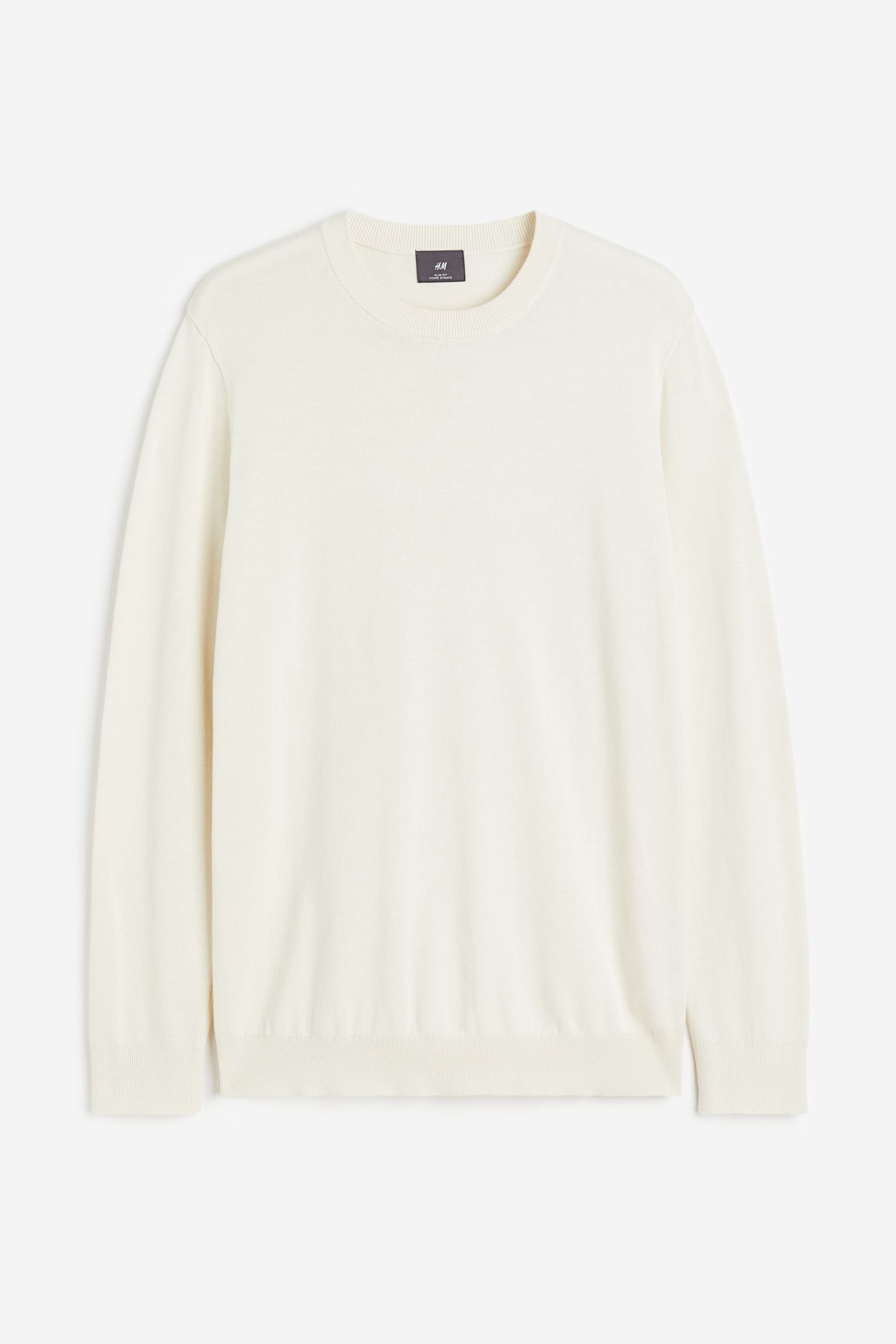 

Slim Fit Fine-knit cotton jumper