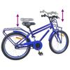 Kids  Bicycle 20 Inch for Ages 6 11 Dark Blue