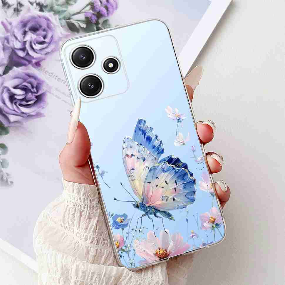 For Xiaomi Redmi Note 12R 5G Case Summer Little Daisy Lemon Soft Silicone TPU Cases For Redmi Note12R NOTE12R 23076RA4BC Shell