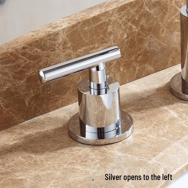Porcelain Gold All-Copper Single-Handle Basin Faucet