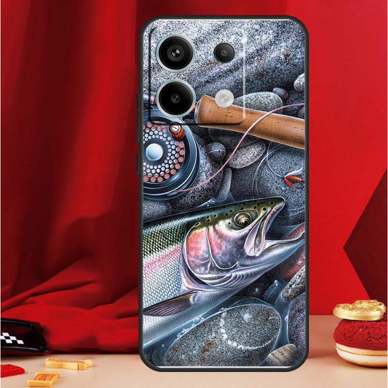 

Vintage Trout Fishing Case For Xiaomi Redmi Note 14 Pro 13 12 11 10 15 Pro Plus Redmi 15 14C 13C 10C 12C 15C Funda Note 15 Pro Plus 5G