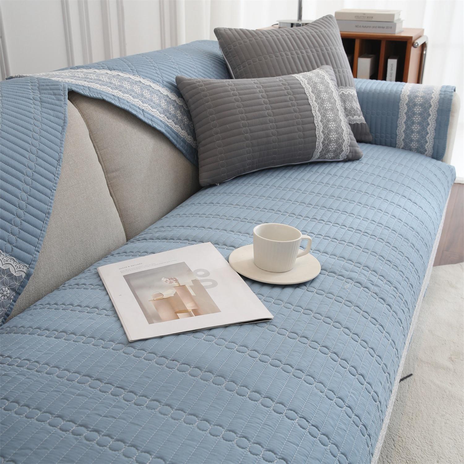 

Чехол для дивана с кружевным декором, нескользящий, защитный чехол для сиденья дивана, шезлонг, универсальная подушка для дивана, полотенце на 1/2/3/4 места Pillow Case 45x45cm