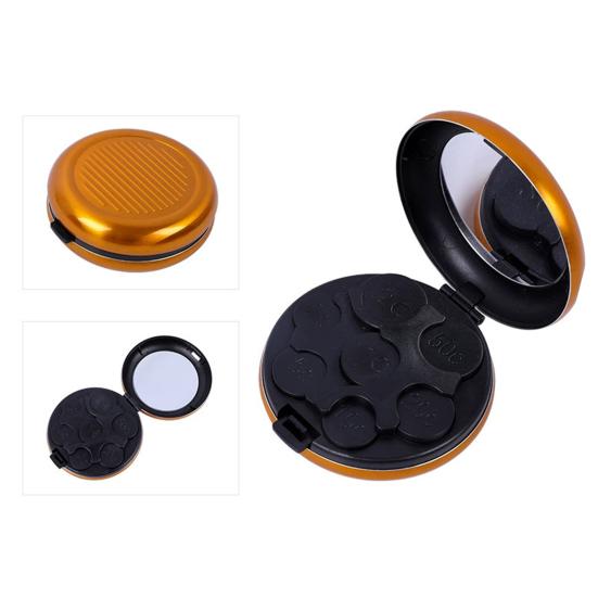 Coin Organizer with 7 Slots Large Capacity Built-in Mirror Compact Design Portable Travel Yen Coin Organizer Dispenser
