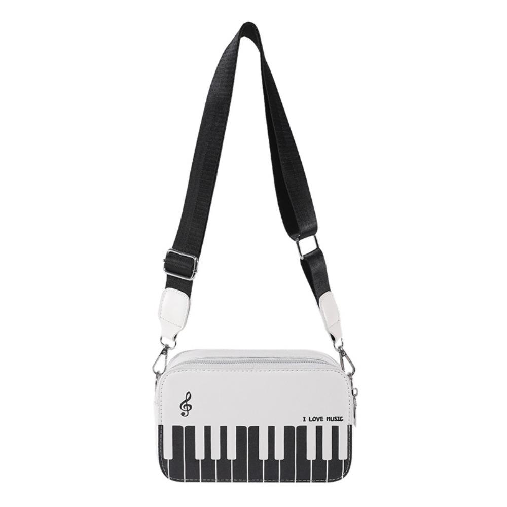 Vintage Mini Square Bag Fashion PU Leather Bag Leisure Piano Shoulder Bag  Unisex