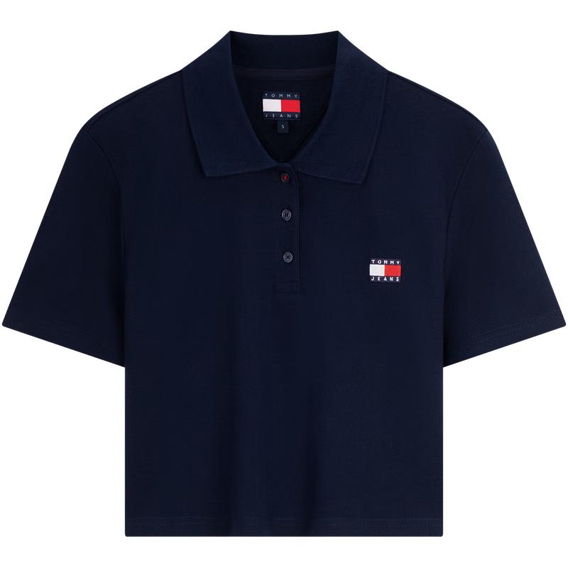 Tommy Jeans Women's Loose Fit Short Sleeve Polo T-Shirt