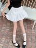 French Sweet Minority Design Sense Bow Flower Bud Skirt Female Autumn 2024 New High Waist Slim A-line Fluffy Casual Skirts