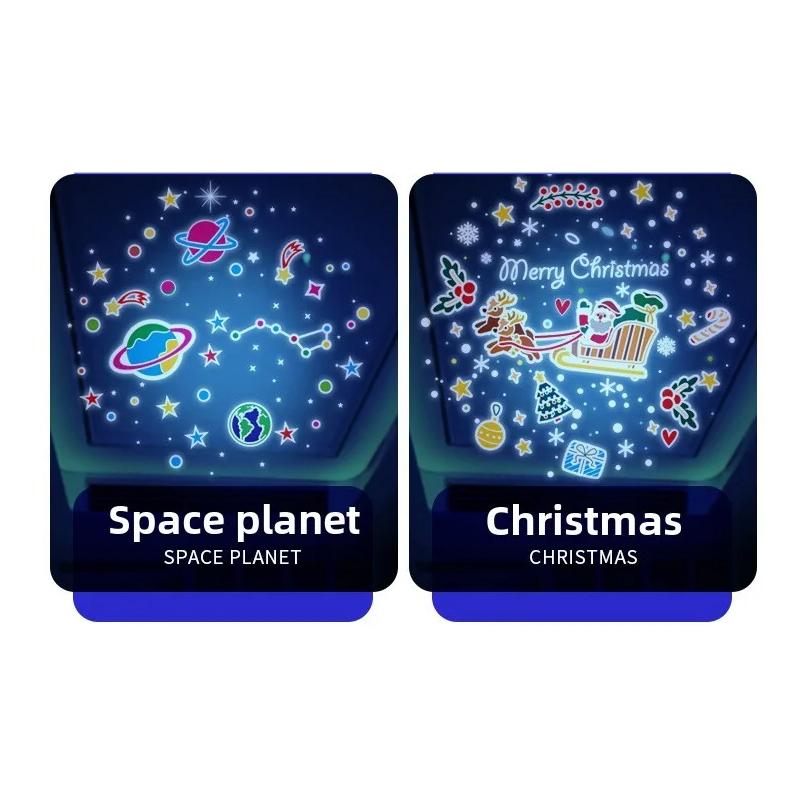 Starry Sky Projection Music Bluetooth Night Light Dreamy Gift Rotating Bedroom Bedhead Atmosphere Lighting