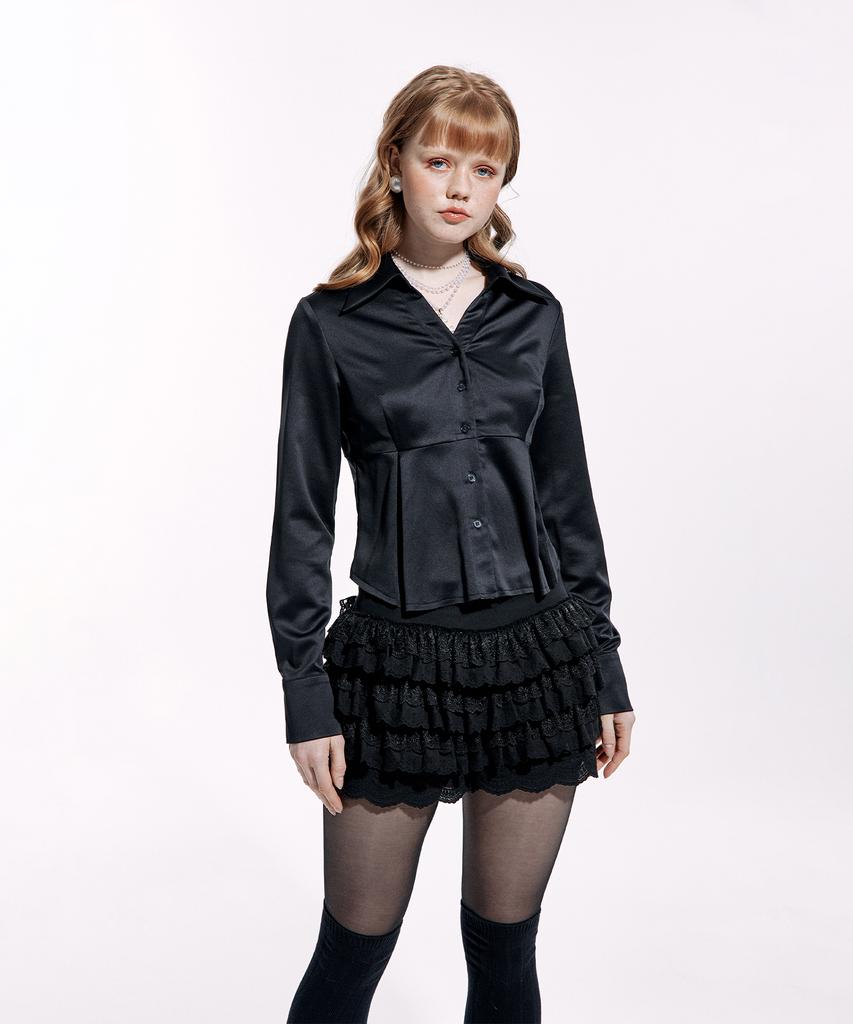 ROUGHNECK Lace Tutu Pants Skirt Black