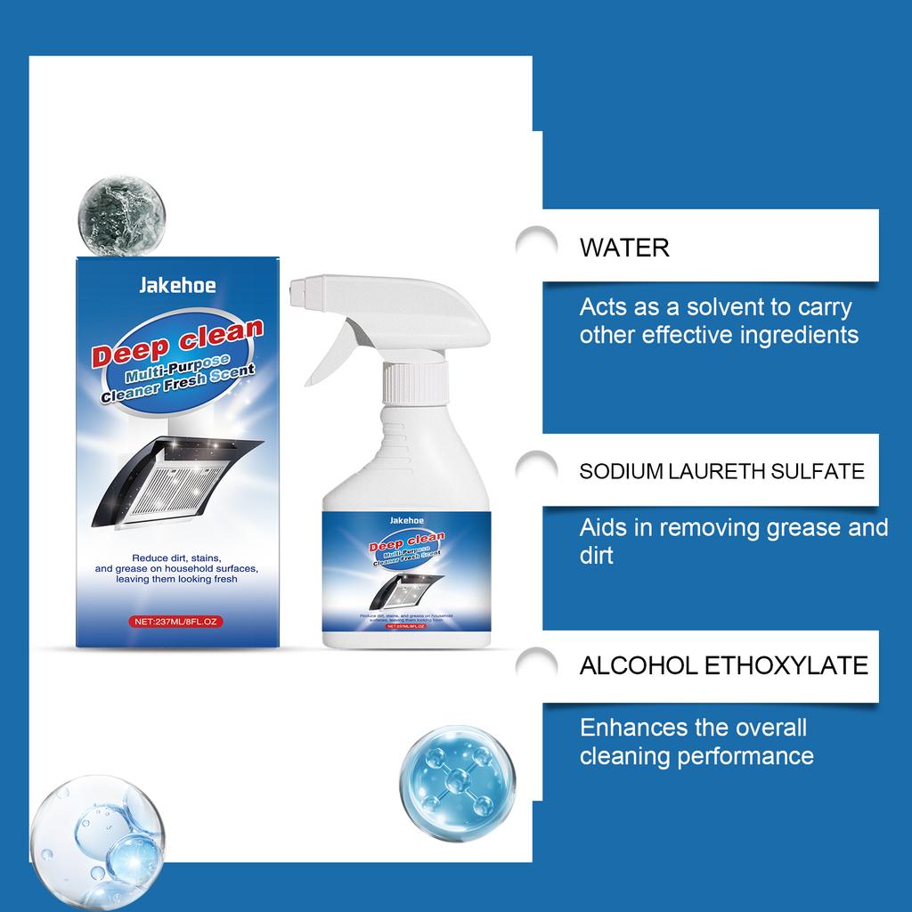 Multi Purpose Cleaner Spray All Surface Household Cleaning Liquid Oil Limescale Remover Gentle Odor Eliminator Kitchen Bathroom