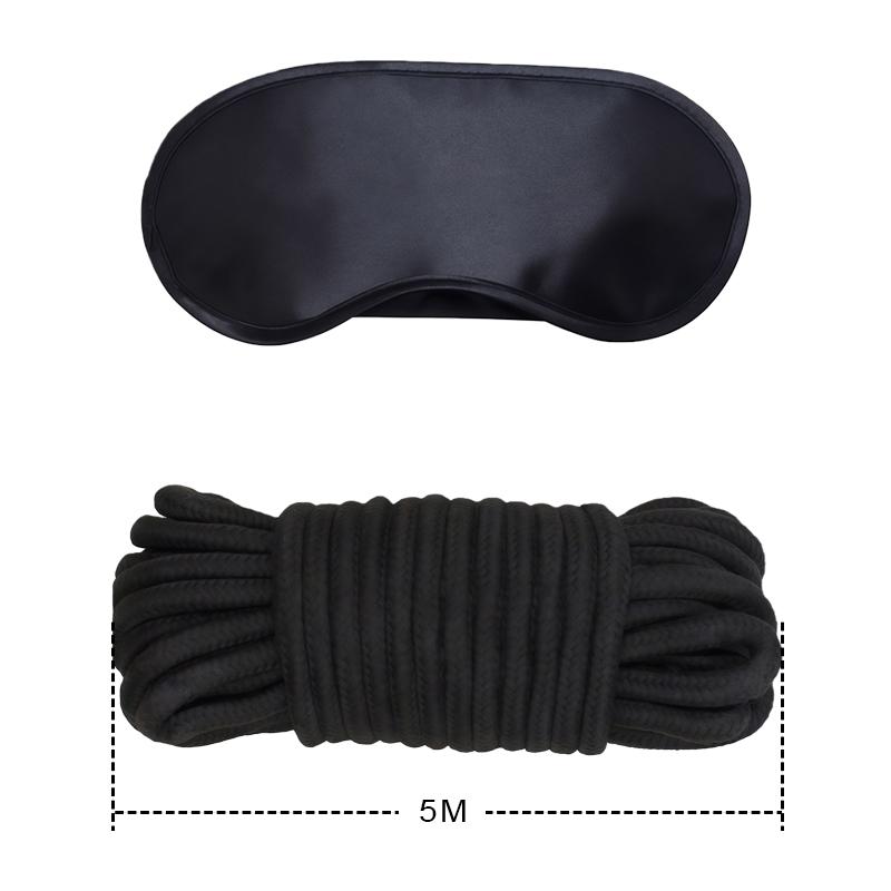 Goods For Adults Set Sexy Leather Plush Handcuffs Blindfold Spanking Soft Whips Tying Cotton Rope Couple Games Bondage Equipment