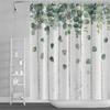 Watercolor Green Leaf Shower Curtain for Bathroom Vines Plant Nordic Minimalist Polyester Botanic Curtain for Home Hotel 180x240