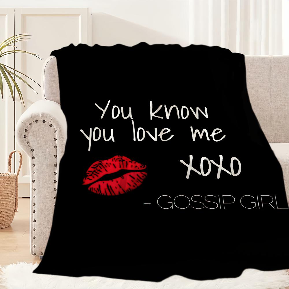 

ТВ Классика G-Сплетница XOXO Плед Плюшевый для Сна Диван Ковер для Гостиной Теплый Офис Спальня День Рождения Дом Путешествия Детские Подарки 30x40in