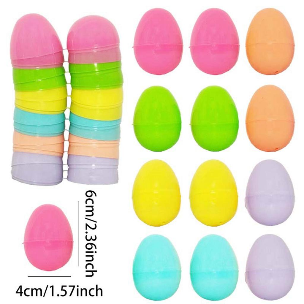 24 Pieces Empty Easter Eggs Colorful Fillable Bulk for Party Favors Filling Treats
