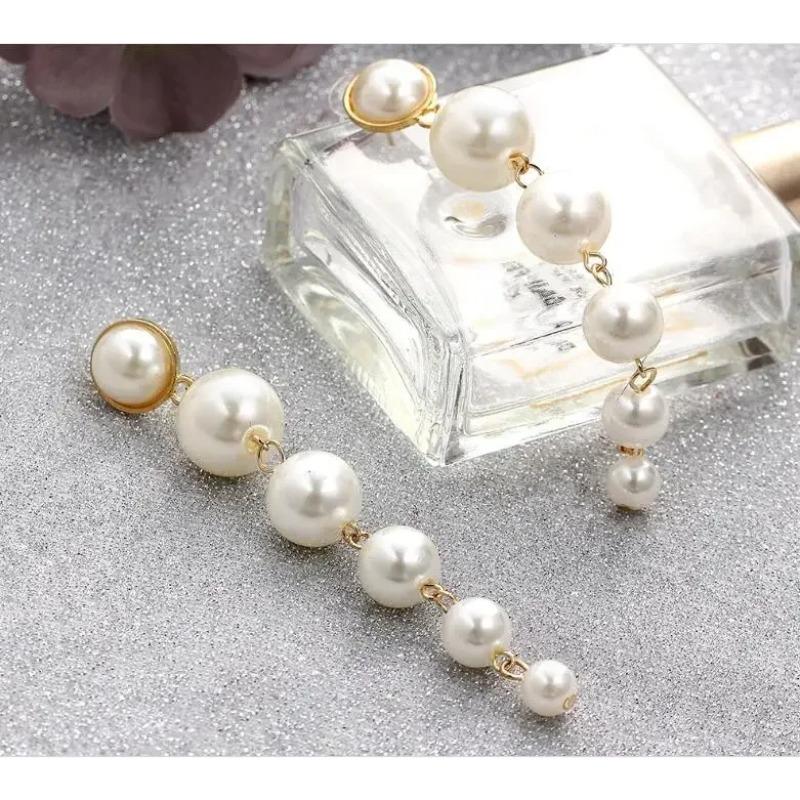 Earrings for Women French Retro Simple Pearl Earrings Temperament Long Tassel Earrings Fashion Jewelry Wholesale