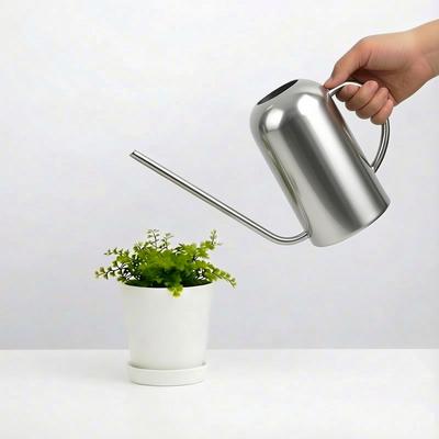 1500ML Stainless Steel Long Spout Watering Can for Garden and Household Plants