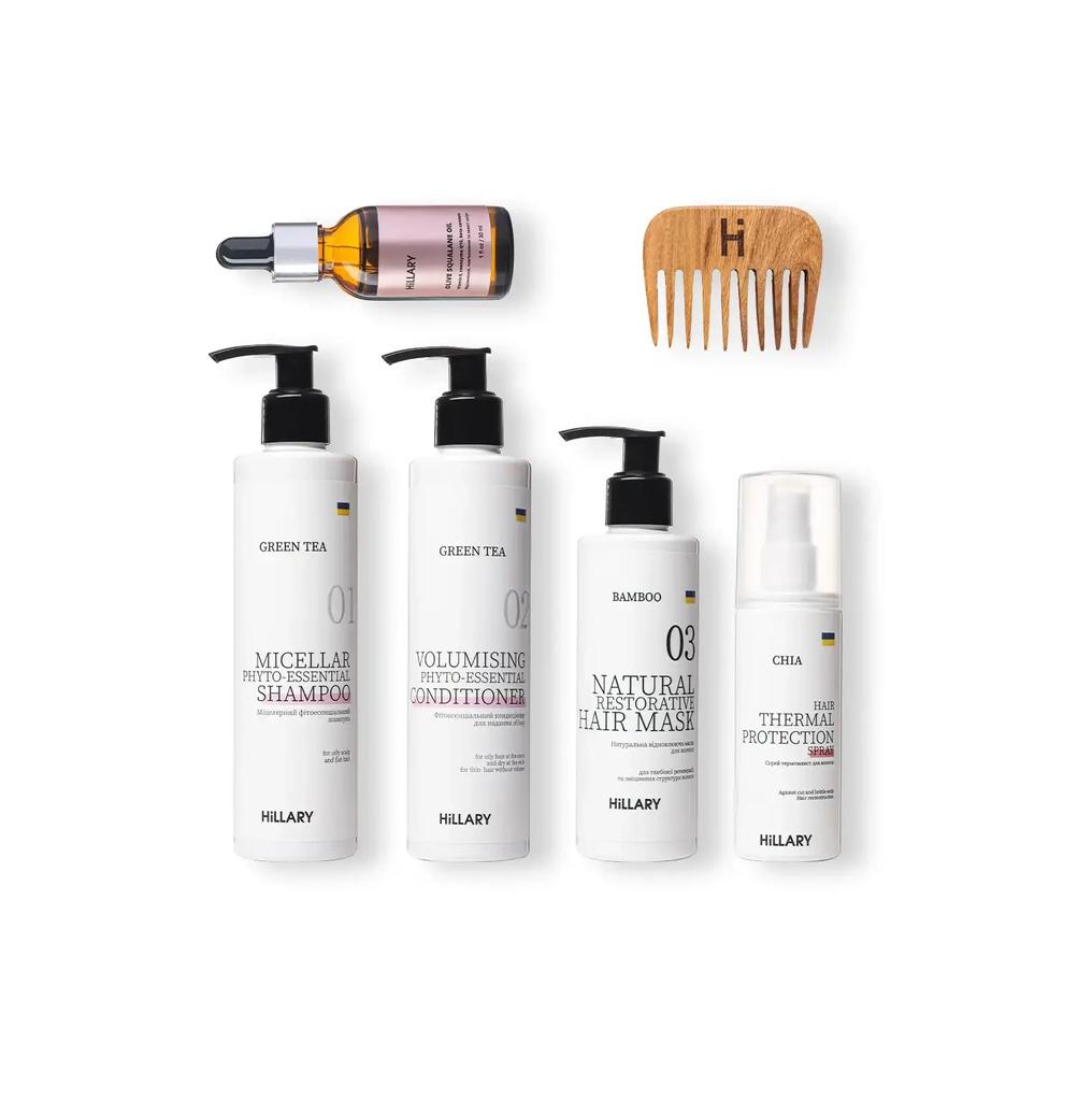 Complete Care Set for Oily Hair Perfect Hair Green Tea Hillary