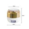 Rotating Grain Storage Bin Moisture Proof Sealed Food Dispenser Household Rice Bucket For Rice Grains Pet Food Organizer