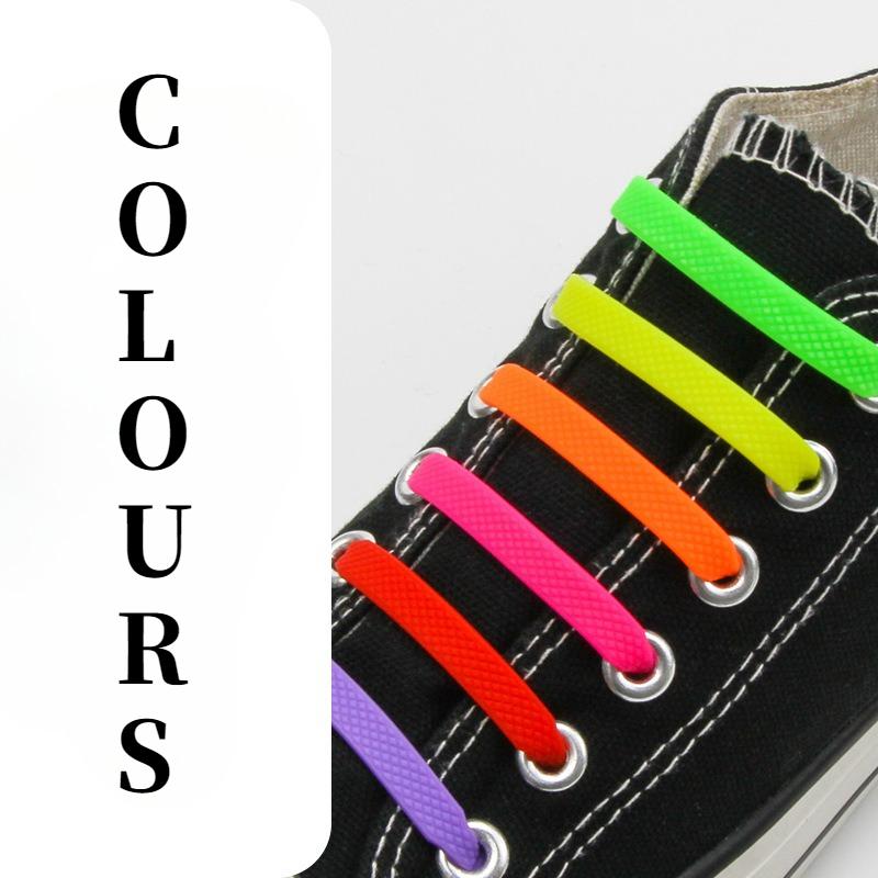 No Tie Gummi Elastisk skolisser Sneaker Skolisser for voksne Løpesko lisser Atletisk sko lisser