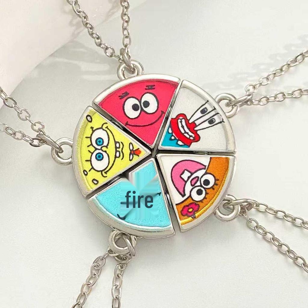 Three-Piece Sun, Moon & Star Diamond Alloy Necklace Set for Friends