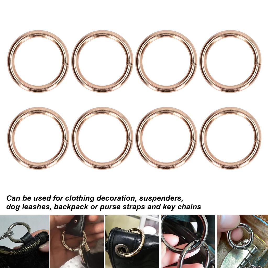 50Pcs Metal Rings 15x3mm Iron Material Sturdy   Multifunctional Exquisite O Rings Metal