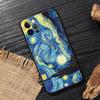Van Gogh Starry Night Cat Oil Painting Funda For Iphone 15 Pro 14 11 12 13 Pro Max Mini XS X 7 8 14 Plus SE2020 Cases Soft Cover