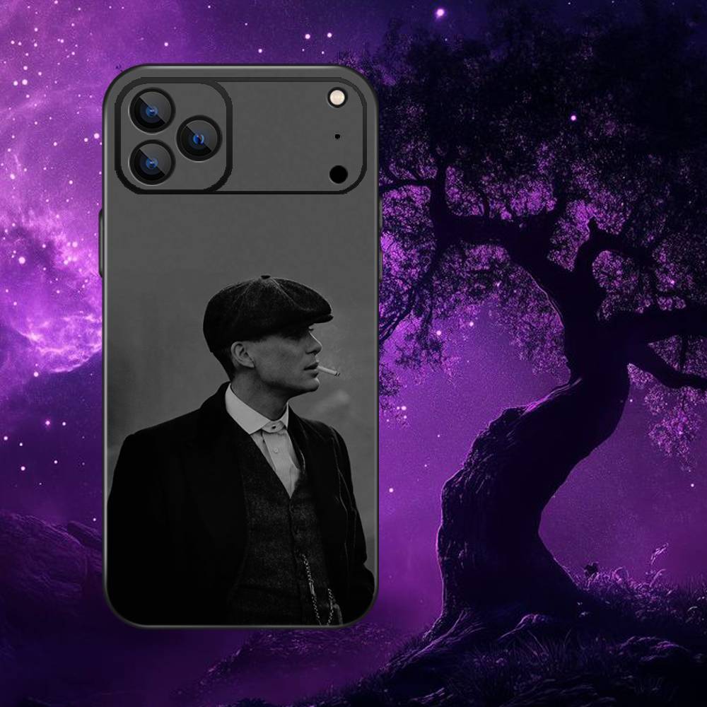 Movie P-Peaky B-Blinders Phone Case For iPhone 17,16,15,14,13,12,Pro,Max,Plus,E,SE4,Air,Mini Black Soft Box