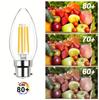 5-Pack B22 Bayonet C35 LED Filament Bulbs, 4-Watt Equivalent (40-Watt) for Energy-Saving Lighting, Pendant Lamps, Table Lamps, and Wall Lamps