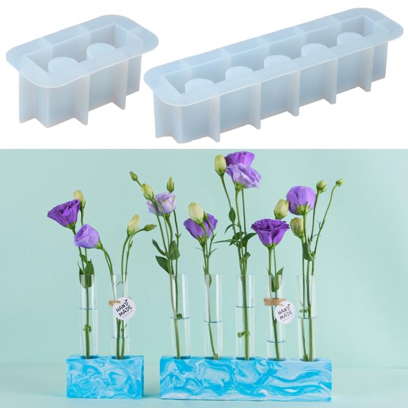 Multipurpose Sturdy Silicone Flower Base Candle Holder Mold Set Portable for Resin Plaster Craft Supplies Assorted Sizes