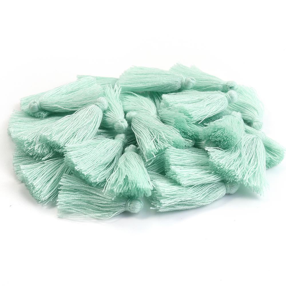 50pcs/lot 30mm Mini Cotton Tassels Colorful Tassel Charms For Jewelry Making DIY Earring Keychain Crafts Decoration Accessories