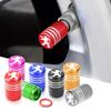 Neue Auto-Reifenfüllventil-Abdeckung Schraub-Aluminium Diebstahlsichere Ventilkappen für Peugeot 206 208 306 307 408 508 2008 3008