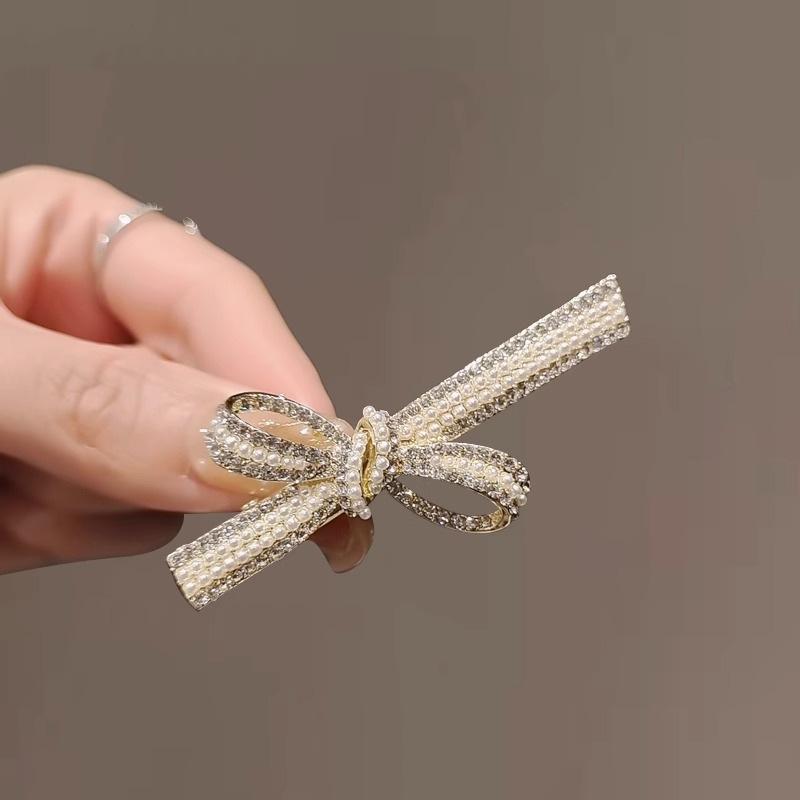 Fashion Bow, Duckbill Clip, Small Fresh Hairpin, Headgear, High-End Hairpin, Bangs, Side Clip.