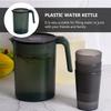 1 Set Plastic Large Capacity Cold Water Kettle Set Transparent Pitcher Splash-Proof Cover Handle Design Cups Included Kitchen
