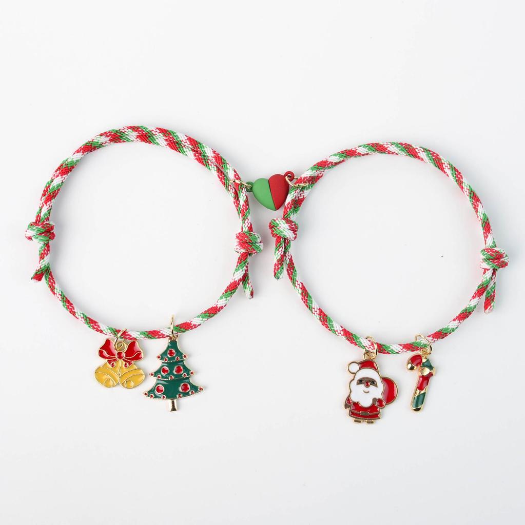 "Hot-Selling Christmas Love Magnet Couple Bracelet – Perfect Gift for Girlfriends"