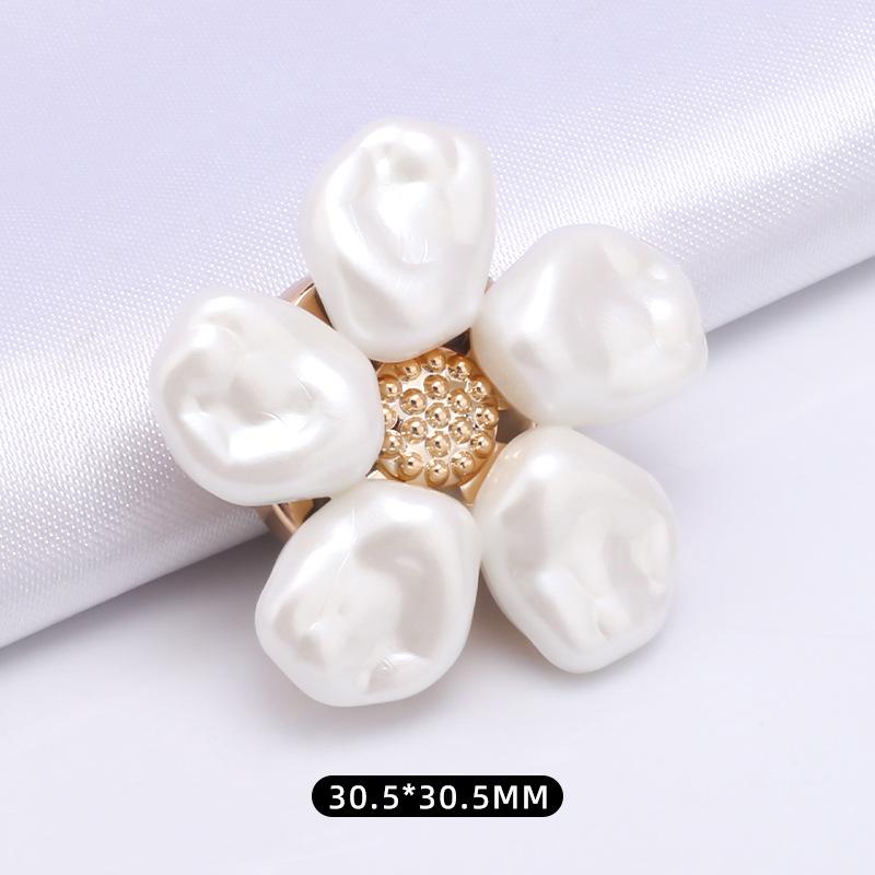 Versatile Decorative Rhinestone Pearl Alloy Button Set for Shirt, Cuff, & Collar