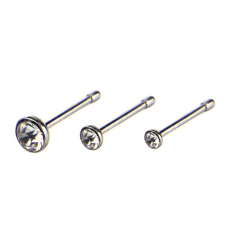 40 ks kroužků do nosu kostička pin 20G nerezová ocel šperky na piercing těla